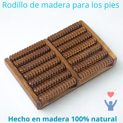 Rodillo de madera para pies